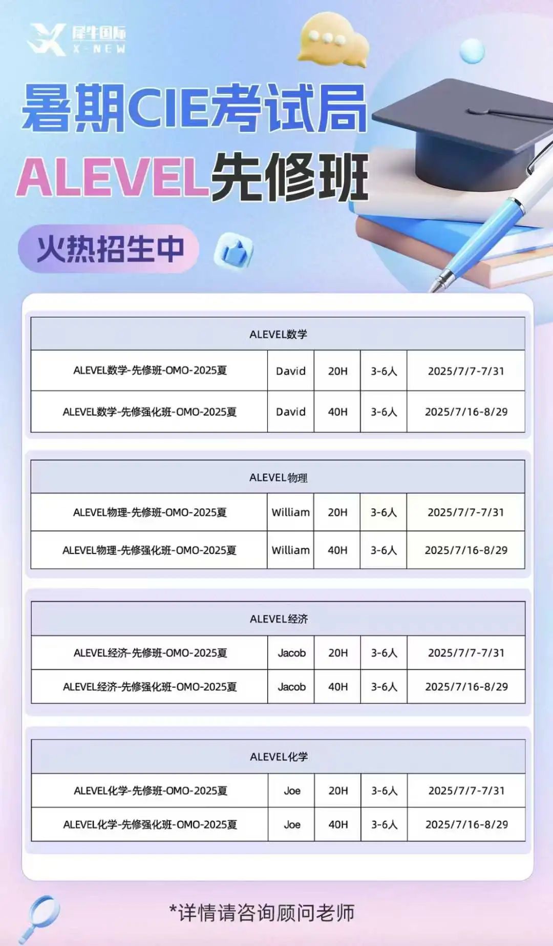 IGCSE/ALevel課程暑假預(yù)習(xí)強(qiáng)化班